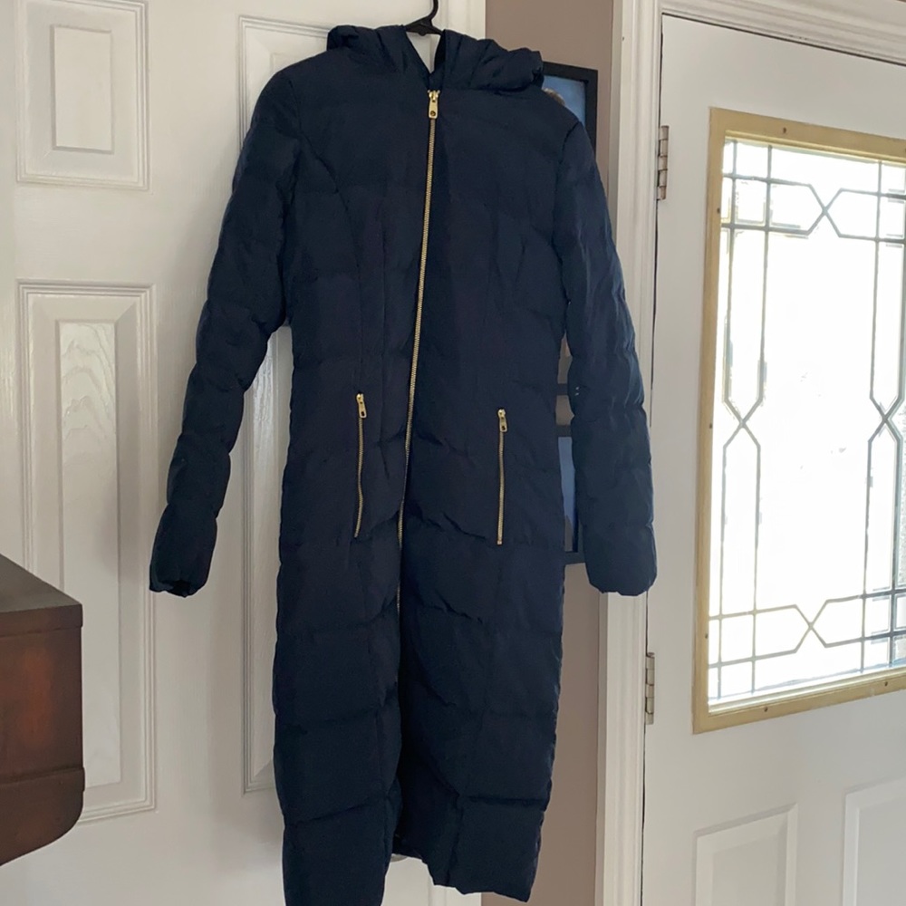 Cole Haan XS Navy Blue Women’s Long Winter Coat
